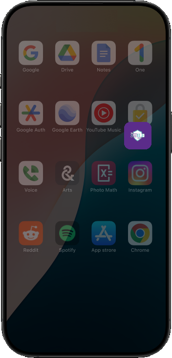 The Smile Club booking app on a phone