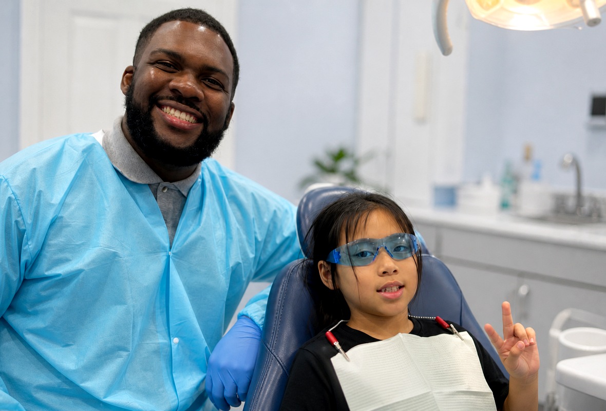 Kids dental visit at The Smile Club